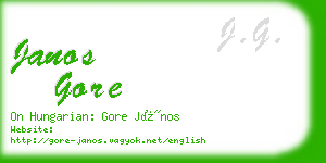 janos gore business card